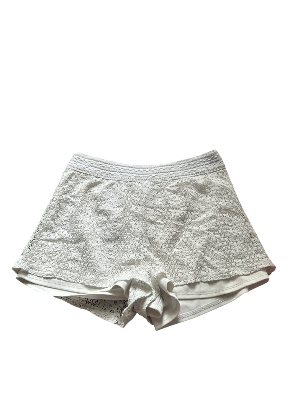 🆕Speechless White Lace Trim Women’s Shorts